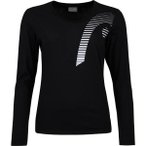HEAD Damen Polo CLUB 21 LINDA LS Women, Größe M in Schwarz