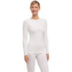 FALKE Damen Unterhemd W Longsleeved Shirt w, Größe L in Weiß