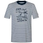 super.natural - Stripe Cote D'Azur Bio Jersey Tee - Merinoshirt Gr M grau