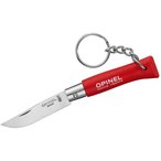 Opinel No 04 Messer mit Schlüsselanhänger  Taschenmesser rot Größe One Size