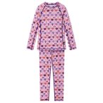 Reima - Kid's Wool Base Layer Set Taitoa Print - Merinounterwäsche Gr 130 rosa