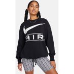 NIKE Damen Shirt W NSW AIR OOS FLC CREW, Größe S in Schwarz