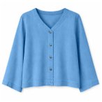 Mazine - Women's V-Neck Tencel Blouse - Bluse Gr XS blau