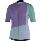 SHIMANO Woman's  SUMIRE Short Sleeve Jersey, Purple Green, Größe XL in Lila