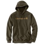 Carhartt - Signature Logo Sweatshirt - Hoodie Gr XXL oliv/braun