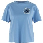 Fjällräven Fjällblomster Logo  Damen  T-Shirts blau Größe S Trekking  Hautf