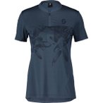 SCOTT Damen Hemd SCO Shirt W's Trail Flow Zip SS, Größe XL in Blau