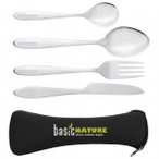 Origin Outdoors - Besteckset Biwak Dinner schwarz/grau/weiß