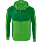 ERIMA Herren Six Wings Trainingsjacke mit Kapuze, Größe S in Grün