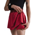 NIKE Damen Rock W NKCT DF ADVTG ACE SKT HR PLT, Größe L in Rot