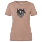 super.natural - Women's Bandito Cat Tee - Merinoshirt Gr XS braun