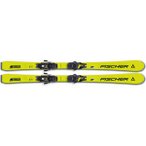 FISCHER Kinder Racing Ski RC4 PRO JRS + FS 7 CA JRS, Größe 120 in Grau