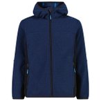 CMP - Kid's Jacket Fix Hood Jacquard Knitted - Fleecejacke Gr 104 blau