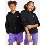 NIKE Kinder Unterjacke K NSW CLUB FLC HD FZ LS LBR, Größe S in Schwarz