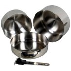 Basic Nature - Biwak Edelstahl 1 Kochset - Topf Gr 1,1 + 1,8 l grau