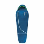 Grüezi-Bag Kinder Biopod Wolle Kids Worl Traveller Mumienschlafsack ( Blau 170 