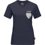 JACK WOLFSKIN Damen Shirt DISCOVER HEART T W, Größe S in Blau