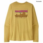 Patagonia L/S Cap Cool Daily Shirt '73 Skyline Langarmshirt, S, limestone yellow
