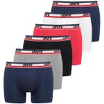 LEVIS Levi's Herren Boxer - Sportswear Boxer Brief, ECOM, Cotton Stretch, 6er Pa