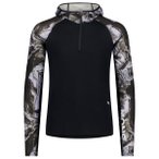 Mons Royale - Temple Merino Long Sleeve Hood - Merinolongsleeve Gr M schwarz