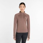 NEW BALANCE Damen T-Shirt Athletics Heat Grid Half Zip, Größe M in Weiß