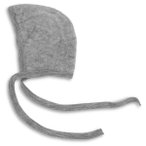 Engel - Baby-Häubchen - Mütze Gr 62/68 grau