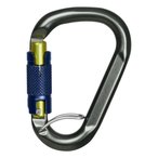 Salewa Belay Twist Lock Karabiner  Karabiner grau Größe One Size Sportklettern