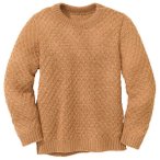 disana - Kid's Aran-Pullover - Wollpullover Gr 86/92 beige/orange