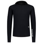 Mons Royale - Temple Merino Long Sleeve Hood - Merinolongsleeve Gr L schwarz