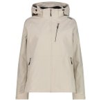 CMP - Women's Jacket Zip Hood + Inner Jacket 36Z2056D - Doppeljacke Gr 46 beige