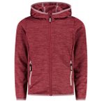 CMP - Girl's Jacquard Knitted Jacket Fix Hood - Fleecejacke Gr 128 rot