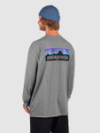 Patagonia P-6 Logo Responsibili Longsleeve gravel heather Gr. L