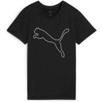 PUMA Damen Shirt W TAD ESSENTIAL Heather Logo Tee, Größe XS in Schwarz