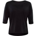 WINSHAPE Damen Seidig weiches Bambus-3/4-Arm Shirt BAMS001, Größe S in Schwarz