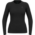 ODLO Damen Unterhemd BL TOP crew neck l/s MERINO 20, Größe XS in Schwarz