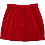 Brava Fabrics Corduroy Mini Rock Damen  Röcke rot Größe M Lifestyle  Widersta