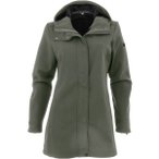 MAUL Damen Mantel Tällistock XT-Softshellmantel+Kapuze, Größe 44 in Grün
