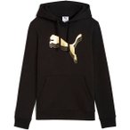 PUMA Damen Kapuzensweat ESS METALLIC Hoodie FL, Größe M in Schwarz