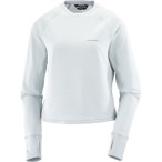 Salomon Damen Essential Lightwarm Crewneck Pullover (Größe L, weiss)
