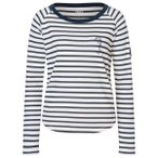 super.natural - Women's Sea Horse Stripe Bio Crew - Merinolongsleeve Gr XS weiß