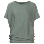 super.natural - Women's Yoga Loose Bio Jersey Tee - Merinoshirt Gr M oliv