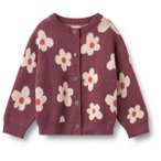 WHEAT - Kid's Jacquard Cardigan Alvilda - Cardigan Gr 92 lila