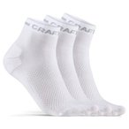 Craft - Core Dry Mid Sock 3-Pack - Radsocken 37-39 weiß/grau