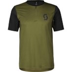SCOTT Herren Hemd SCO Shirt M's Trail Vertic Zip SS, Größe M in Grün
