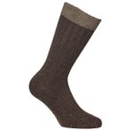 Alpacasocks&Co - Merino Silk Rib Crew - Multifunktionssocken 36-39 braun