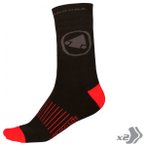 Endura - Thermolite II Socken (Doppelpack) Unisex L/XL schwarz