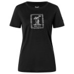 super.natural - Women's Palm Island Bio Jersey Tee - Merinoshirt Gr XS schwarz/g