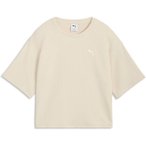 PUMA Damen Shirt ESS ELEVATED Relaxed Tee, Größe L in Pink