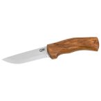 CJH - Outdoormesser Olivenholz - Messer Gr Klinge 9,8 cm braun