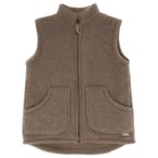 maximo - Kid's Jersey Fleece Weste - Freizeitweste Gr 98/104 braun